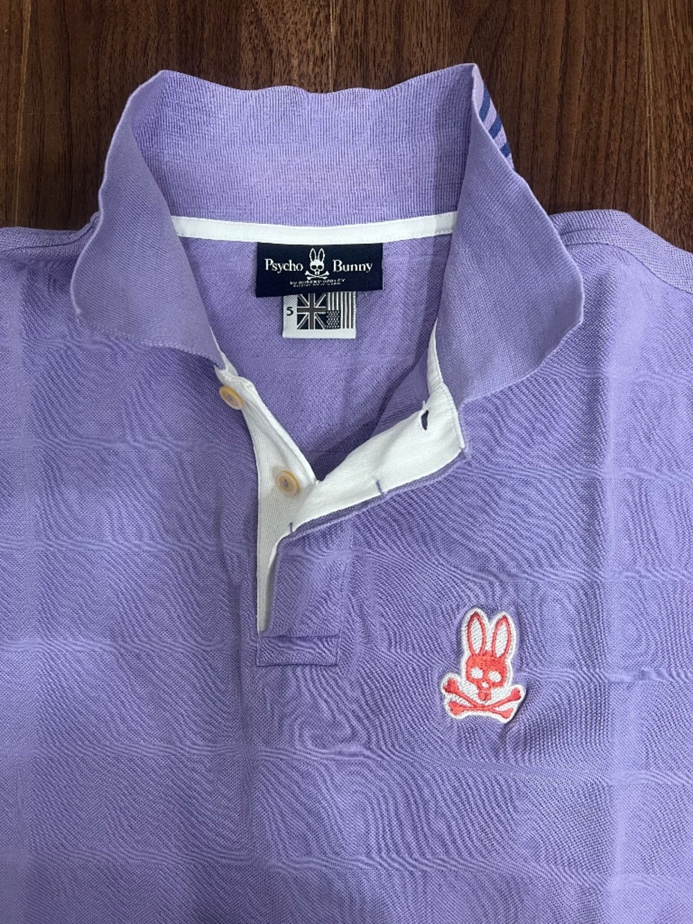 PSYCHO BUNNY Stanwood Logo Pique Polo Size 5 Pima Cotton